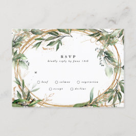 Goudcirkels Eucalyptus Elegant Greenery Moss RSVP Kaartje