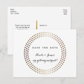 Goudcirkels met gekleurde goudwaarden met een mode aankondigingskaart (Voorkant / Achterkant)