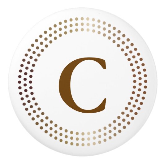 Goudcirkels met moderne Stippen Glam Decor Keramische Knop (Voorkant)