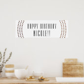 Goudcirkels moderne Stippen Banner Poster (Keuken)