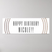 Goudcirkels moderne Stippen Banner Poster (Voorkant)