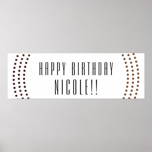 Goudcirkels moderne Stippen Banner Poster (Voorkant)