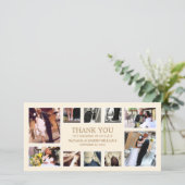 GOUDCOLLAGE | BRUILOFT BEDANKT KAART (Staand voorkant)