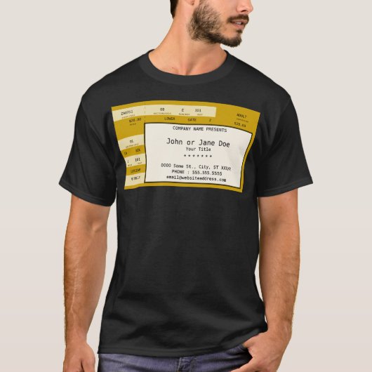 goudconcertkaartje t-shirt (Voorkant)