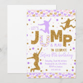 Goudconfetti Birthday Uitnodiging (Voorkant / Achterkant)