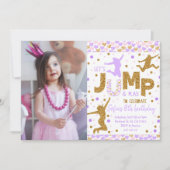 Goudconfetti Birthday Uitnodiging (Voorkant)