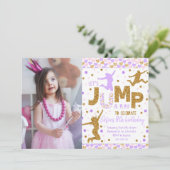 Goudconfetti Birthday Uitnodiging (Staand voorkant)