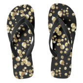 Goudconfetti. Teenslippers (Voetbed)