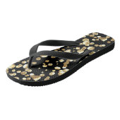 Goudconfetti. Teenslippers (Schuin)