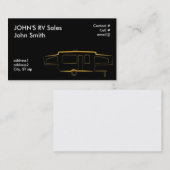 Goudcontour pop in tenttrailer visitekaartje (Voorkant / Achterkant)