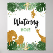Gouddag in het water van de Hole Safari Poster (Voorkant)