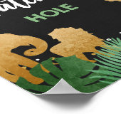 Gouddag in het water van de Hole Safari Poster (Hoek)