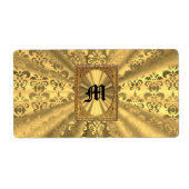 Gouddampmonogram Etiket (Voorkant)
