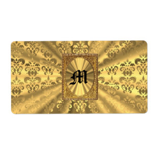 Gouddampmonogram Etiket