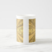 Gouddampmonogram Porselein Kop (Voorkant)