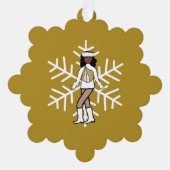 gouddanseres ornament kaart (Voorkant)