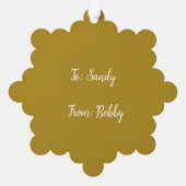 gouddanseres ornament kaart (Achterkant)