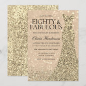 Gouddansvrouwen 80e verjaardag sparkle kaart (Voorkant / Achterkant)