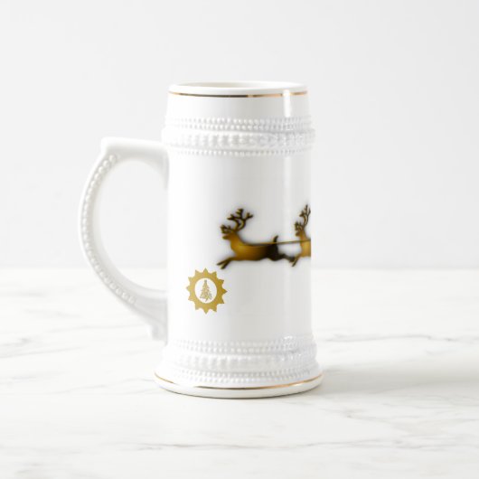 Gouddeer kerstkerstkerstklep bierpul (Links)