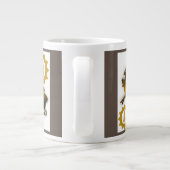 Gouddeer kerstkerstkerstklep grote koffiekop (Achterkant)