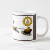 Gouddeer kerstkerstkerstklep grote koffiekop (Rechts)