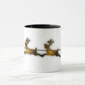 Gouddeer kerstkerstkerstklep mok (Midden)