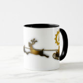 Gouddeer kerstkerstkerstklep mok (Voorkant rechts)