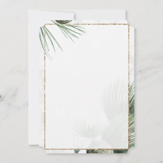 Gouddegraatkap, palmbladeren Afstuderen Kaart (Achterkant)