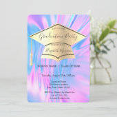 Gouddegraatkap, regenboogholografisch Afstuderen Kaart (Staand voorkant)