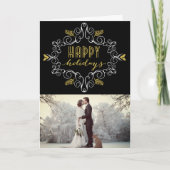 gouddeklaag als positief Prettige feestdagen (Voorkant)