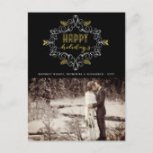 gouddeklaag als positief Prettige feestdagen (Voorkant)