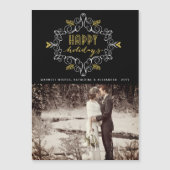 gouddeklaag als positief Prettige feestdagen (Voorkant)