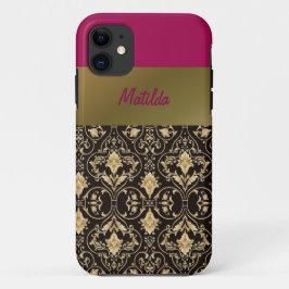 Gouddemker en rood iPhone 11 hoesje