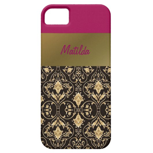 Gouddemker en rood Case-Mate iPhone case (Achterkant)