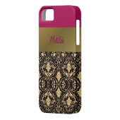 Gouddemker en rood Case-Mate iPhone case (Achterkant Links)
