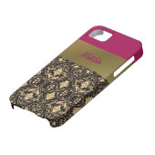 Gouddemker en rood Case-Mate iPhone case (Onderkant)