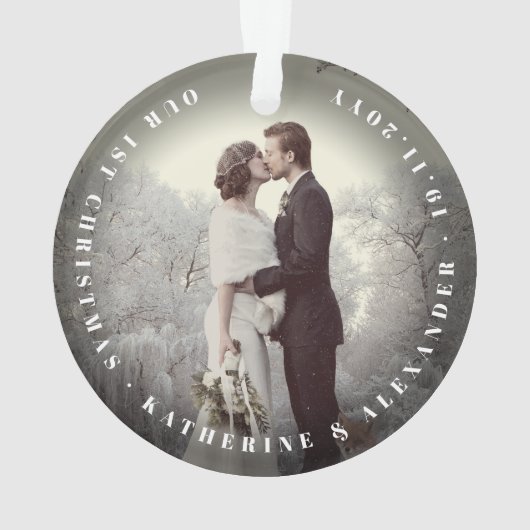 gouddeolieponogram met kerstfeest ornament (achterkant)