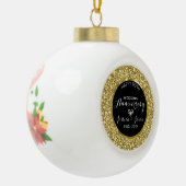 Gouddiamanten Glitter 50ste Jubileum Keramische Bal Ornament (Links)