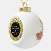 Gouddiamanten Glitter 50ste Jubileum Keramische Bal Ornament (Rechts)