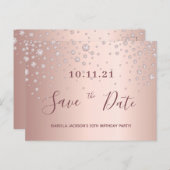 gouddiamanten van het Birthday-roos, met uitzonder Briefkaart (Voorkant / Achterkant)