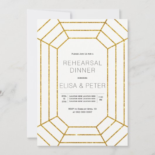 Gouddiamantjuwelen bruiloft, diner kaart (Voorkant)