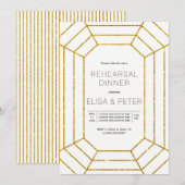 Gouddiamantjuwelen bruiloft, diner kaart (Voorkant / Achterkant)