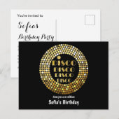 gouddisco Briefkaart-uitnodiging Uitnodiging Briefkaart (Voorkant / Achterkant)