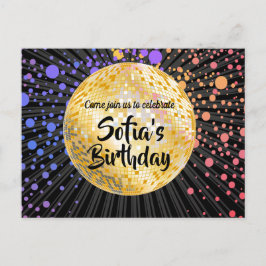 gouddisco Briefkaart-uitnodiging Uitnodiging Briefkaart