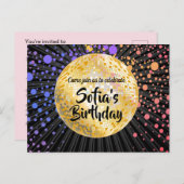 gouddisco Briefkaart-uitnodiging Uitnodiging Briefkaart (Voorkant / Achterkant)