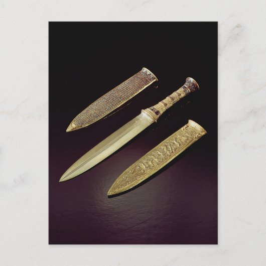 gouddolk en mantel briefkaart (Voorkant)