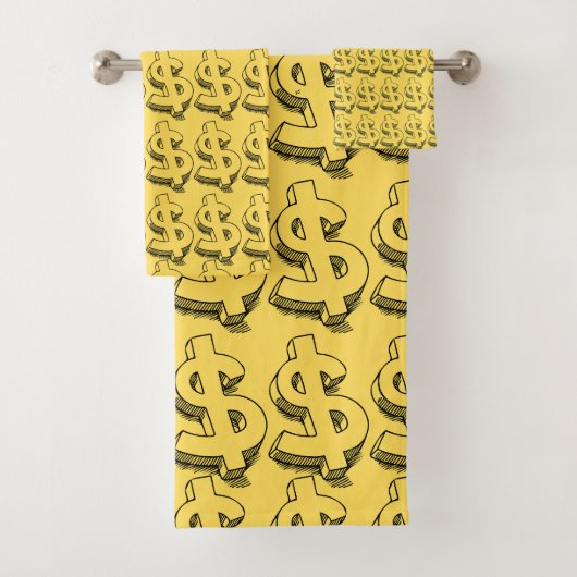 gouddollar bad handdoek (Insitu)