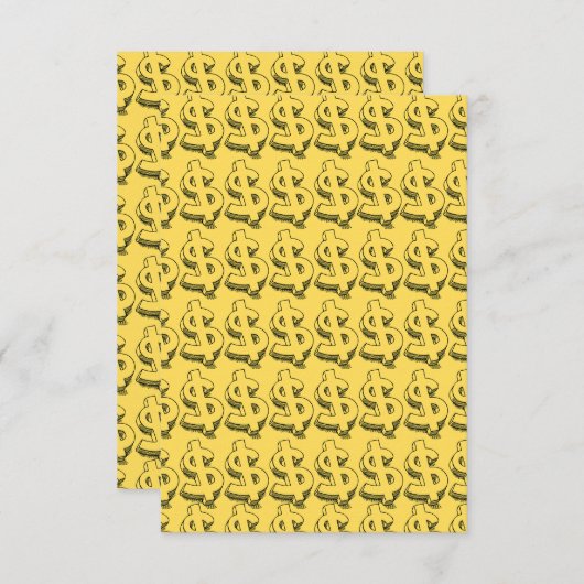 gouddollar bedankkaart (Voorkant / Achterkant)