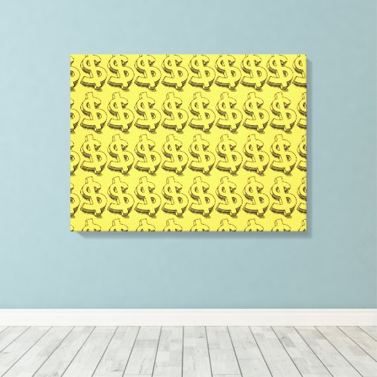 gouddollar canvas afdruk (Insitu (Houten vloer))