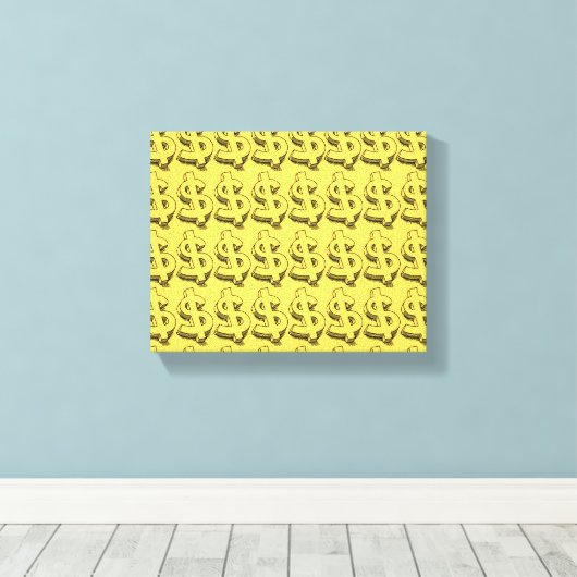 gouddollar canvas afdruk (Insitu (Houten vloer))